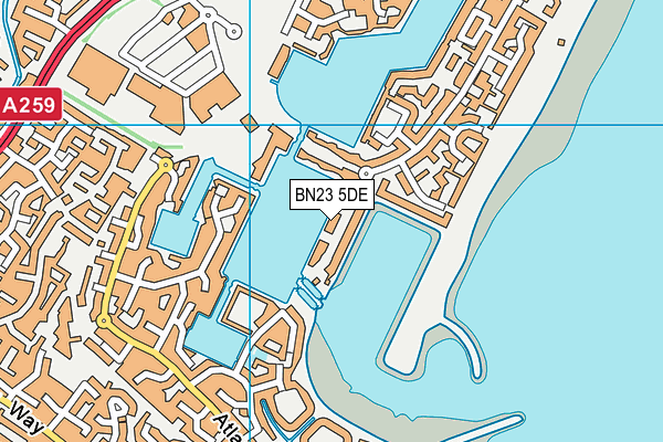 BN23 5DE map - OS VectorMap District (Ordnance Survey)