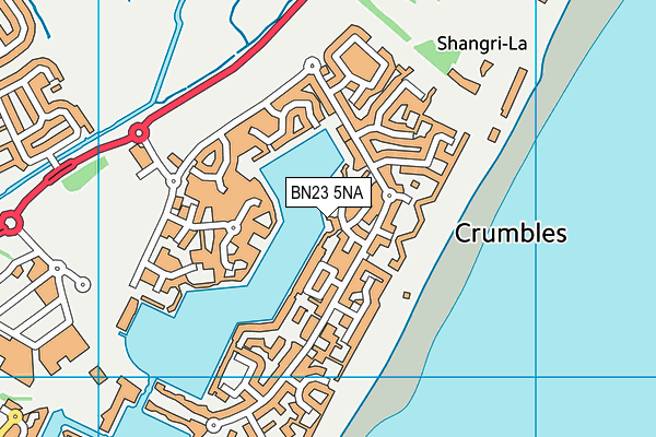 BN23 5NA map - OS VectorMap District (Ordnance Survey)