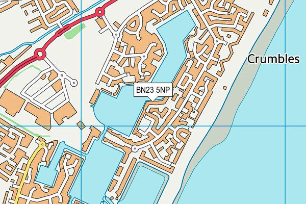 BN23 5NP map - OS VectorMap District (Ordnance Survey)