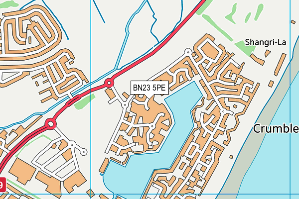 BN23 5PE map - OS VectorMap District (Ordnance Survey)