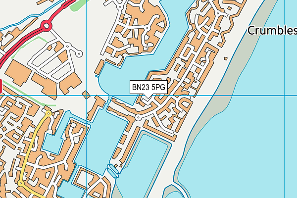 BN23 5PG map - OS VectorMap District (Ordnance Survey)
