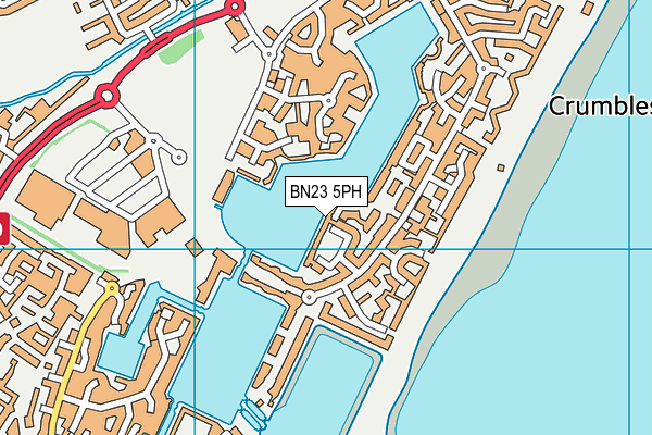 BN23 5PH map - OS VectorMap District (Ordnance Survey)