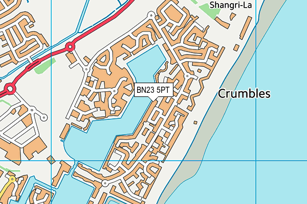 BN23 5PT map - OS VectorMap District (Ordnance Survey)