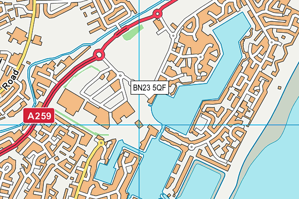 BN23 5QF map - OS VectorMap District (Ordnance Survey)