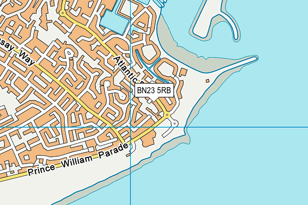 BN23 5RB map - OS VectorMap District (Ordnance Survey)