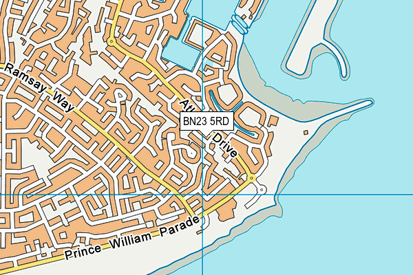BN23 5RD map - OS VectorMap District (Ordnance Survey)
