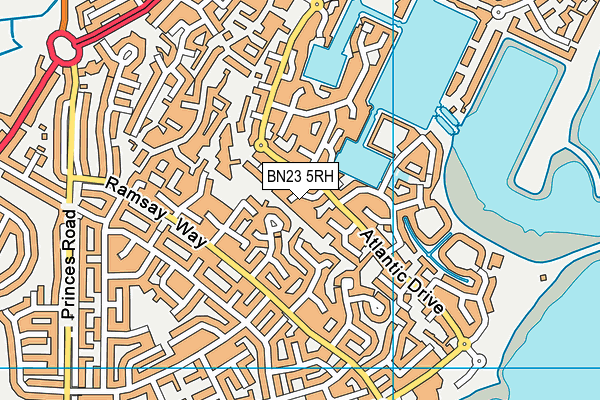 BN23 5RH map - OS VectorMap District (Ordnance Survey)