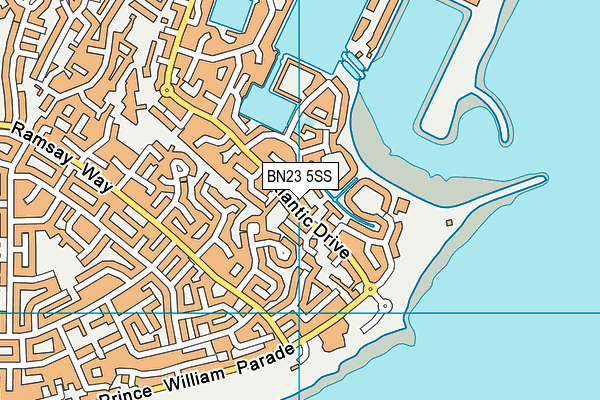 BN23 5SS map - OS VectorMap District (Ordnance Survey)