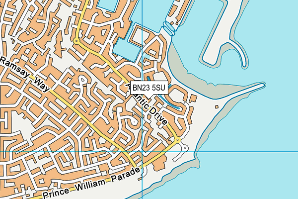 BN23 5SU map - OS VectorMap District (Ordnance Survey)