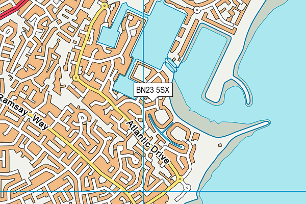 BN23 5SX map - OS VectorMap District (Ordnance Survey)