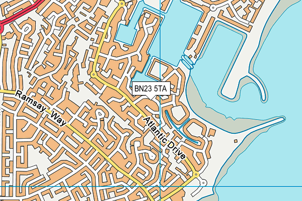 BN23 5TA map - OS VectorMap District (Ordnance Survey)