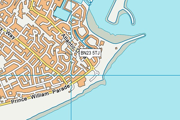 BN23 5TJ map - OS VectorMap District (Ordnance Survey)