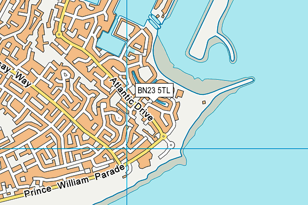 BN23 5TL map - OS VectorMap District (Ordnance Survey)