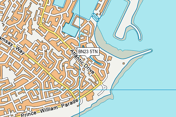 BN23 5TN map - OS VectorMap District (Ordnance Survey)