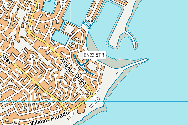 BN23 5TR map - OS VectorMap District (Ordnance Survey)
