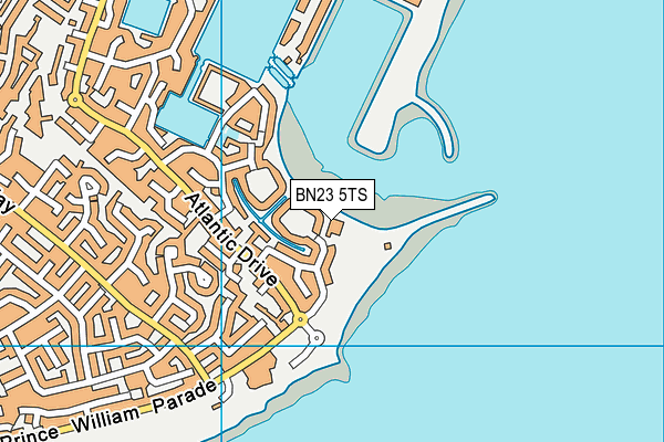 BN23 5TS map - OS VectorMap District (Ordnance Survey)