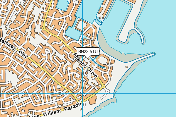 BN23 5TU map - OS VectorMap District (Ordnance Survey)