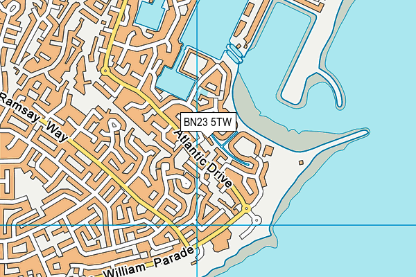 BN23 5TW map - OS VectorMap District (Ordnance Survey)