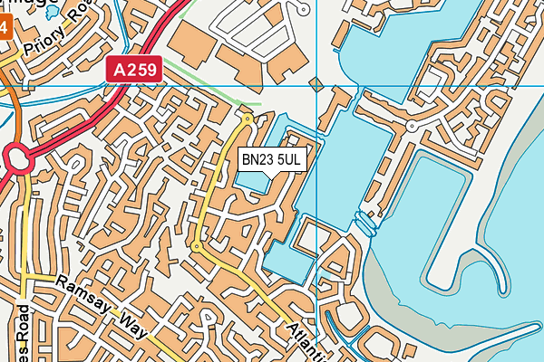 BN23 5UL map - OS VectorMap District (Ordnance Survey)