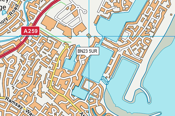 BN23 5UR map - OS VectorMap District (Ordnance Survey)