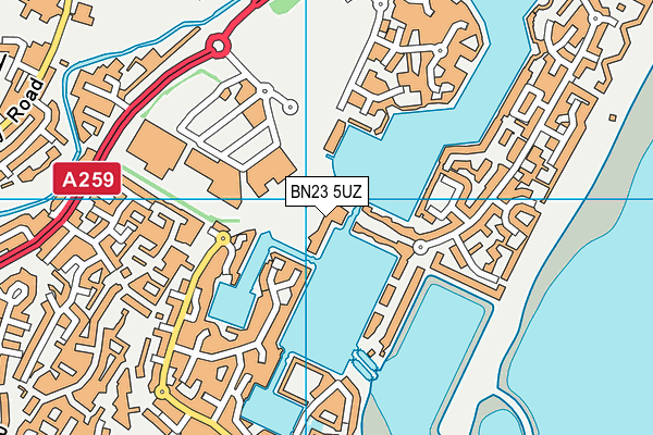 BN23 5UZ map - OS VectorMap District (Ordnance Survey)
