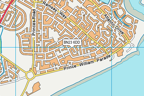 BN23 6DD map - OS VectorMap District (Ordnance Survey)