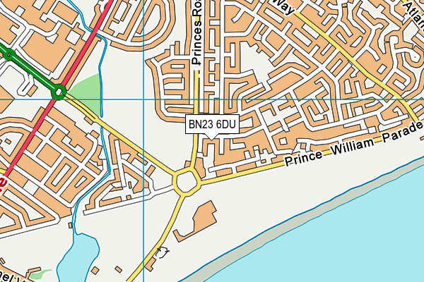 BN23 6DU map - OS VectorMap District (Ordnance Survey)