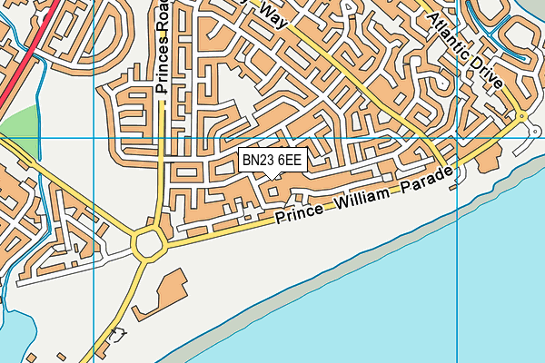 BN23 6EE map - OS VectorMap District (Ordnance Survey)