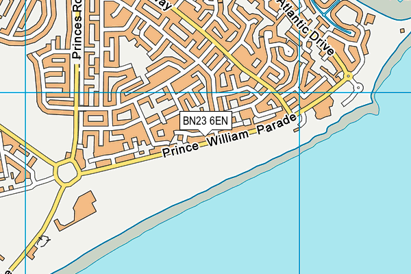 BN23 6EN map - OS VectorMap District (Ordnance Survey)