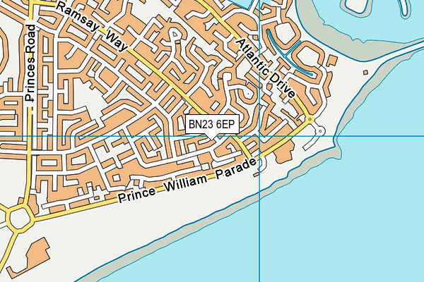 BN23 6EP map - OS VectorMap District (Ordnance Survey)