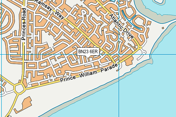 BN23 6ER map - OS VectorMap District (Ordnance Survey)