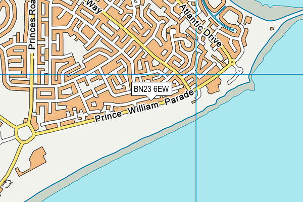 BN23 6EW map - OS VectorMap District (Ordnance Survey)