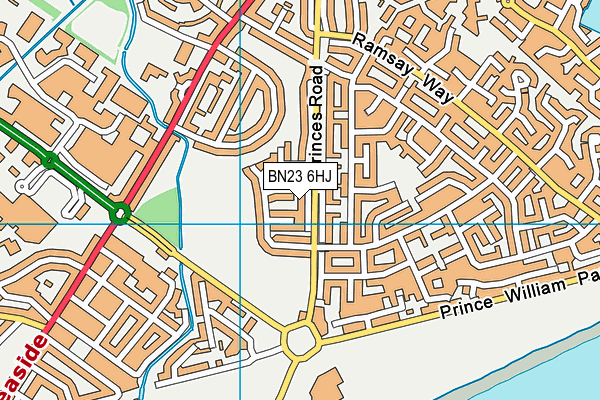 BN23 6HJ map - OS VectorMap District (Ordnance Survey)
