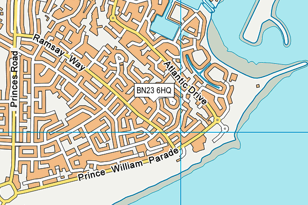 BN23 6HQ map - OS VectorMap District (Ordnance Survey)