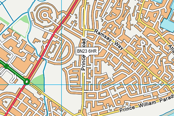 BN23 6HR map - OS VectorMap District (Ordnance Survey)