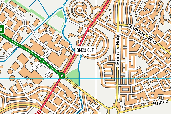 BN23 6JP map - OS VectorMap District (Ordnance Survey)