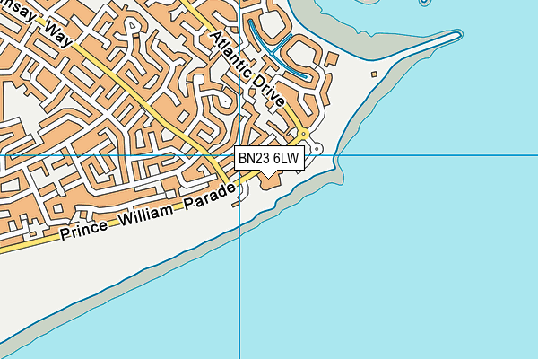 BN23 6LW map - OS VectorMap District (Ordnance Survey)