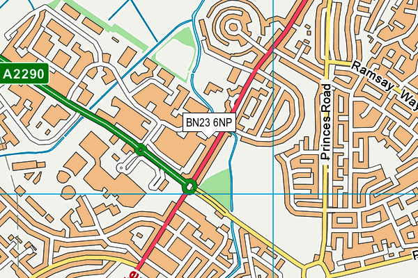 BN23 6NP map - OS VectorMap District (Ordnance Survey)