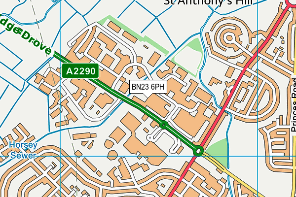 BN23 6PH map - OS VectorMap District (Ordnance Survey)