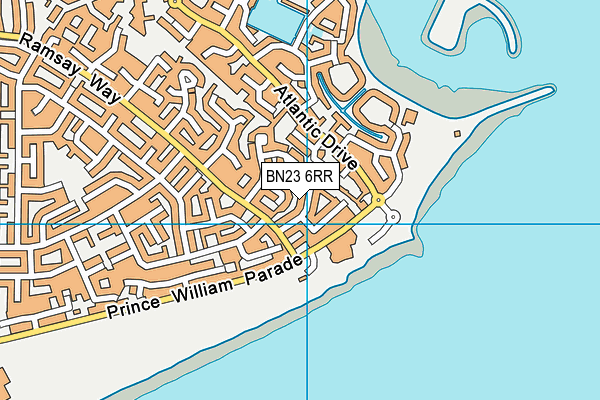 BN23 6RR map - OS VectorMap District (Ordnance Survey)