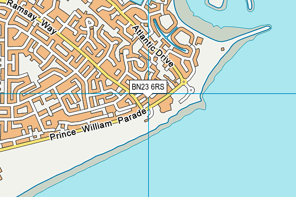BN23 6RS map - OS VectorMap District (Ordnance Survey)