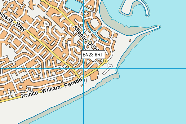 BN23 6RT map - OS VectorMap District (Ordnance Survey)