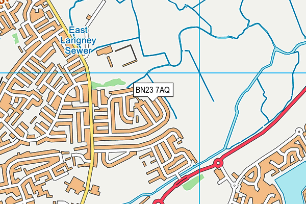 BN23 7AQ map - OS VectorMap District (Ordnance Survey)