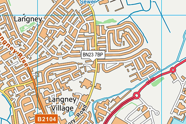 BN23 7BP map - OS VectorMap District (Ordnance Survey)
