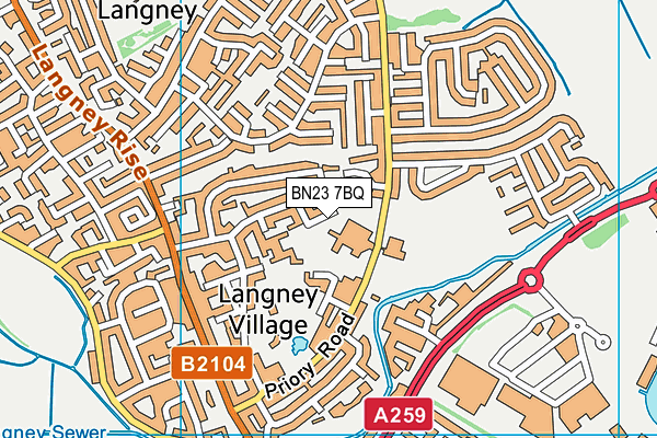 BN23 7BQ map - OS VectorMap District (Ordnance Survey)