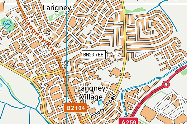 BN23 7EE map - OS VectorMap District (Ordnance Survey)