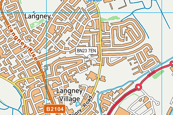 BN23 7EN map - OS VectorMap District (Ordnance Survey)