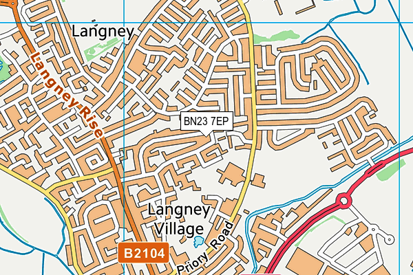 BN23 7EP map - OS VectorMap District (Ordnance Survey)