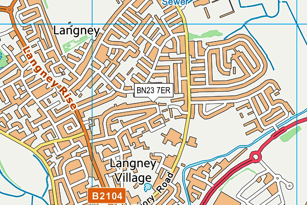 BN23 7ER map - OS VectorMap District (Ordnance Survey)