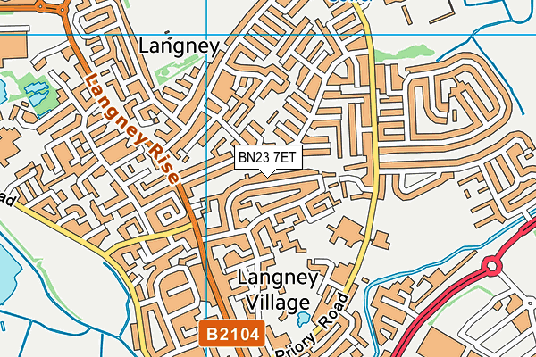BN23 7ET map - OS VectorMap District (Ordnance Survey)